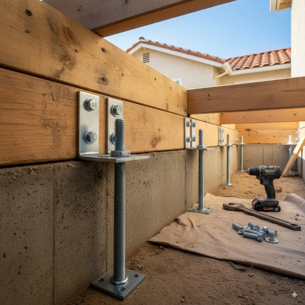 Timber framing connection strengthened with structural steel hardware