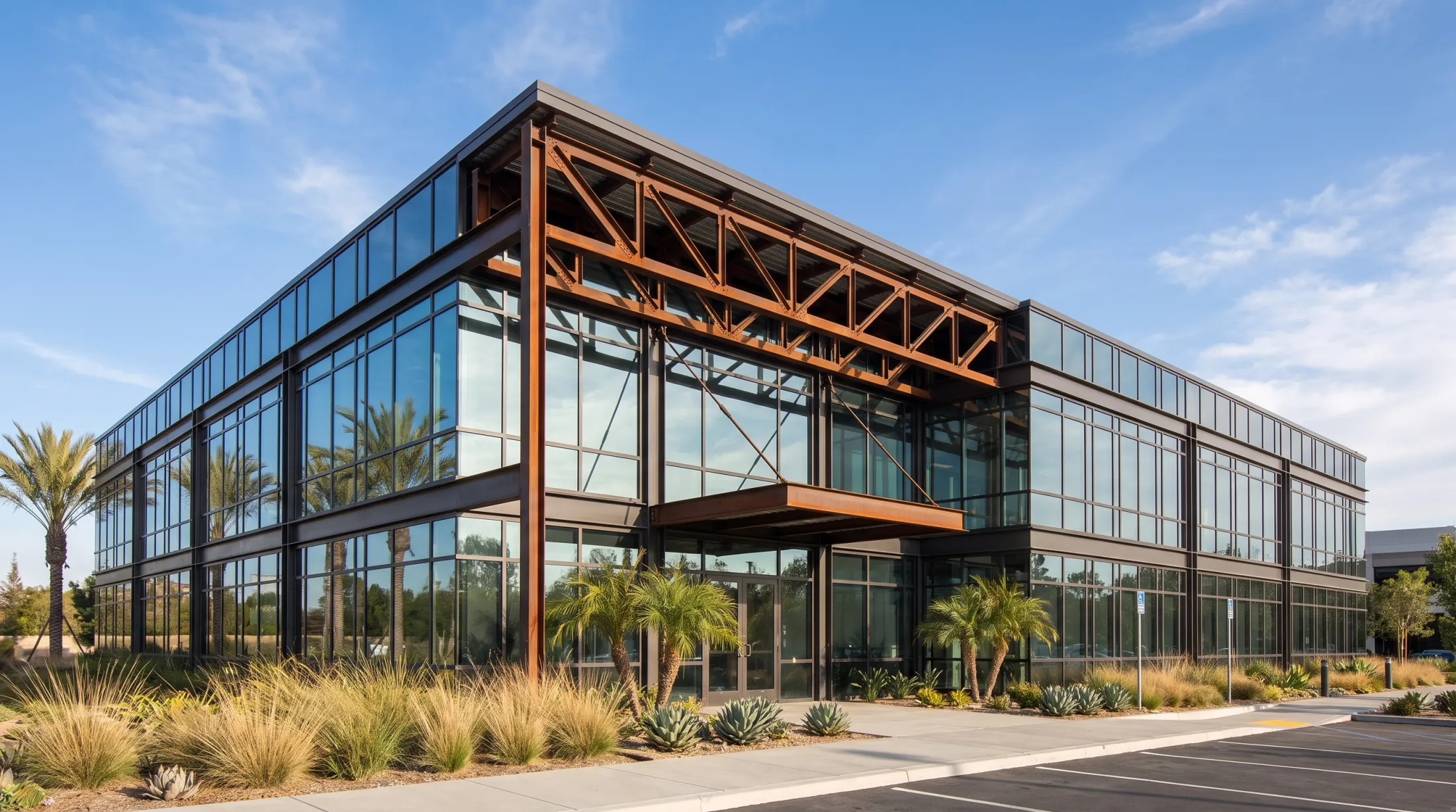 Modern commercial building in Orange County